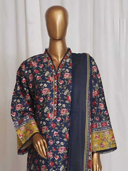 kkhan SM-06 3 Piece Printed Stitched Suit