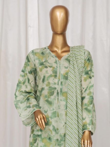 kkhan SM-55 3 Piece Printed Stitched Suit
