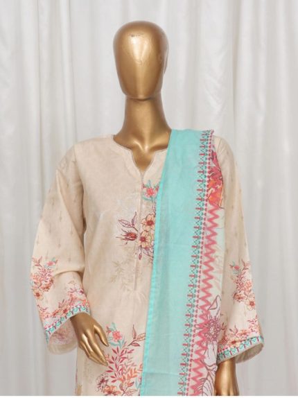 kkhan SM-08  3 Piece Printed Stitched Suit