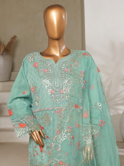 kkhan SM-471  Luxury Chiffon & Organza 3 Piece Collection
