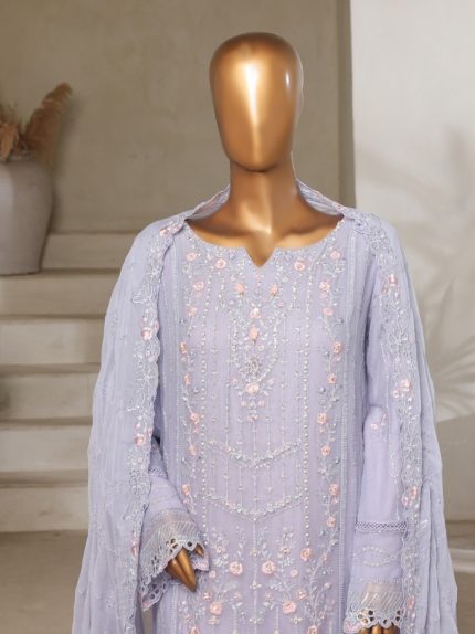 kkhan SM-420  Luxury Chiffon & Organza 3 Piece Collection