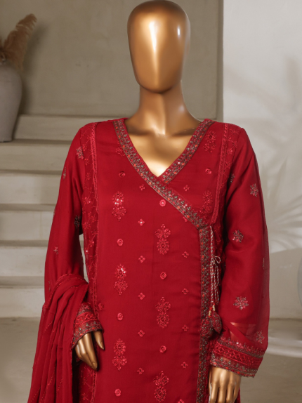 kkhan SM-420  Luxury Chiffon & Organza 3 Piece Collection